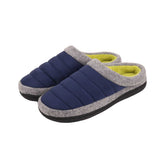 Tofinos Men's and Women's Slippers assortment; Black Forest Tofinos indoor-outdoor slippers; Pacific Blue memory foam slippers; Evergreen vegan slippers with TPR soles; women's Tofinos slippers in three colours; men's Tofinos slippers in assorted sizes; memory foam footbed inside Tofinos Slippers; non-marking slip-resistant TPR outsole; 54-pair Tofinos slipper package