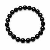 Obsidian gemstone bracelet; black volcanic glass bracelet; natural obsidian jewellery; grounding gemstone bracelet; black stone bead bracelet; obsidian bracelet for everyday wear