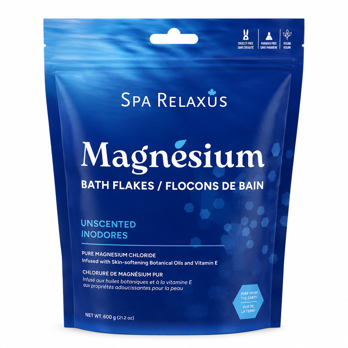 Magnesium Bath Flakes 600 g bag
Magnesium chloride bath soak with botanical oils Unscented Magnesium Bath Flakes Muscle Melt magnesium bath flakes with eucalyptus and tea tree Sleep magnesium bath flakes with cedarwood bergamot and chamomile
Magnesium bath soak with argan coconut and sunflower oils
Magnesium chloride bath flakes for a relaxing soak 600 g bag of magnesium bath salts