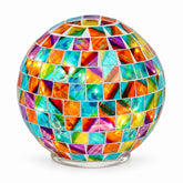 Harlequin LED Globe Battery-operated Harlequin LED Globe Glass and cement decorative LED globe 6 inch Harlequin LED Globe Cordless decorative globe light Harlequin LED Globe for indoor or outdoor décor Battery-powered ambient globe light Decorative LED globe for patio or home