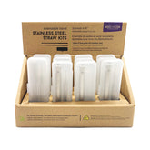Wholesale Stainless Steel Reusable Straw Kit Displayer of 12