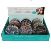 Wholesale Paisley Round Makeup Mirror Displayer of 12