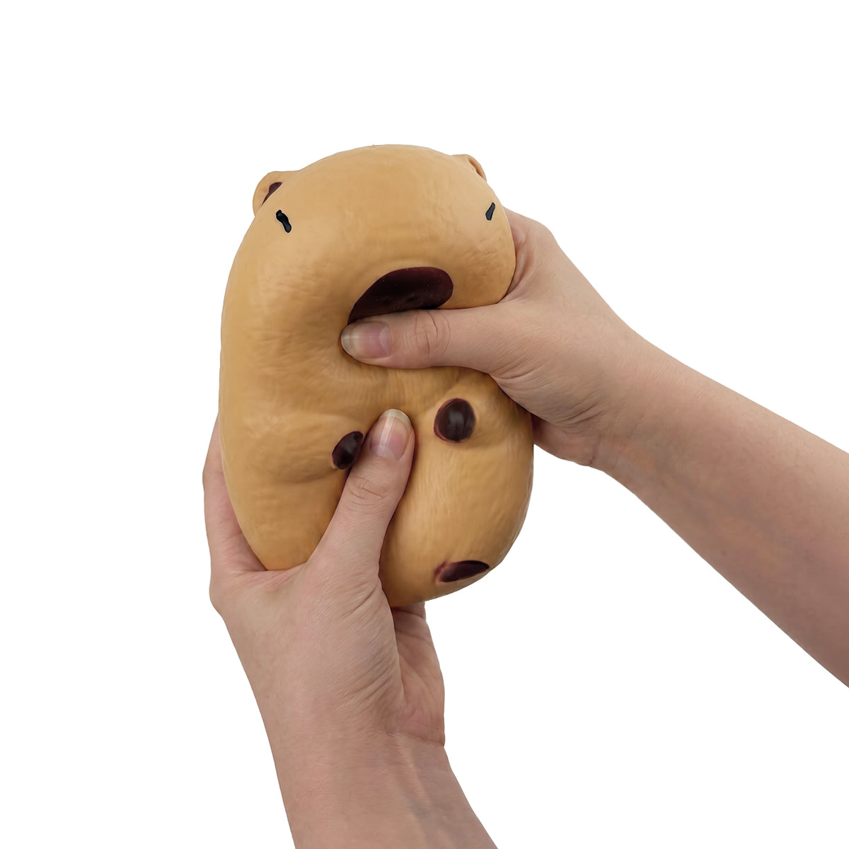 Mega Squish Sensory Capybara Toy; soft squishy capybara fidget toy; capybara squeeze toy for desk use; novelty capybara fidget toy; soft tactile capybara squeeze toy; Mega Squish capybara toy for casual fidgeting