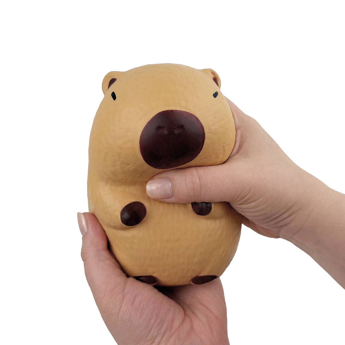 Mega Squish Sensory Capybara Toy; soft squishy capybara fidget toy; capybara squeeze toy for desk use; novelty capybara fidget toy; soft tactile capybara squeeze toy; Mega Squish capybara toy for casual fidgeting