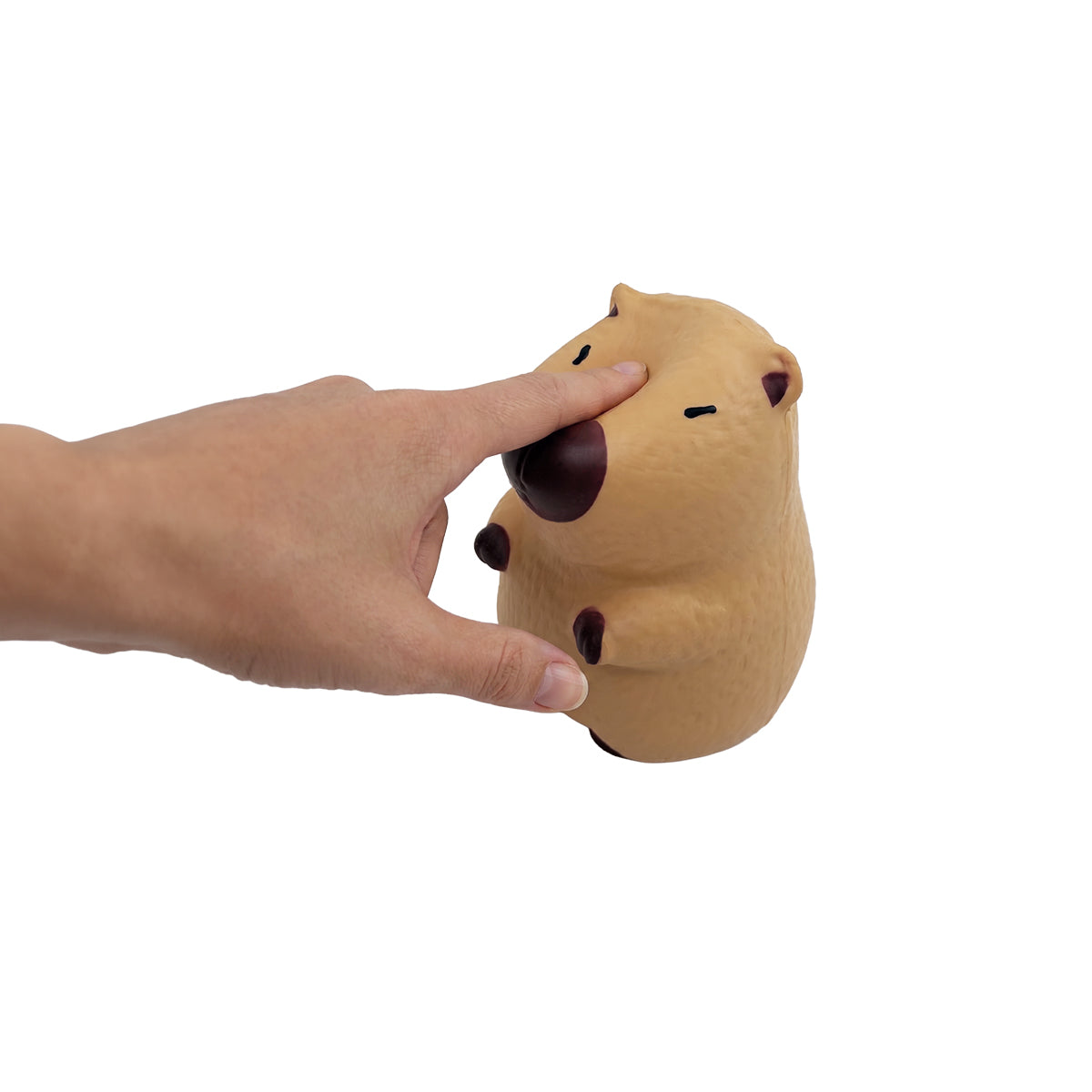 Mega Squish Sensory Capybara Toy; soft squishy capybara fidget toy; capybara squeeze toy for desk use; novelty capybara fidget toy; soft tactile capybara squeeze toy; Mega Squish capybara toy for casual fidgeting