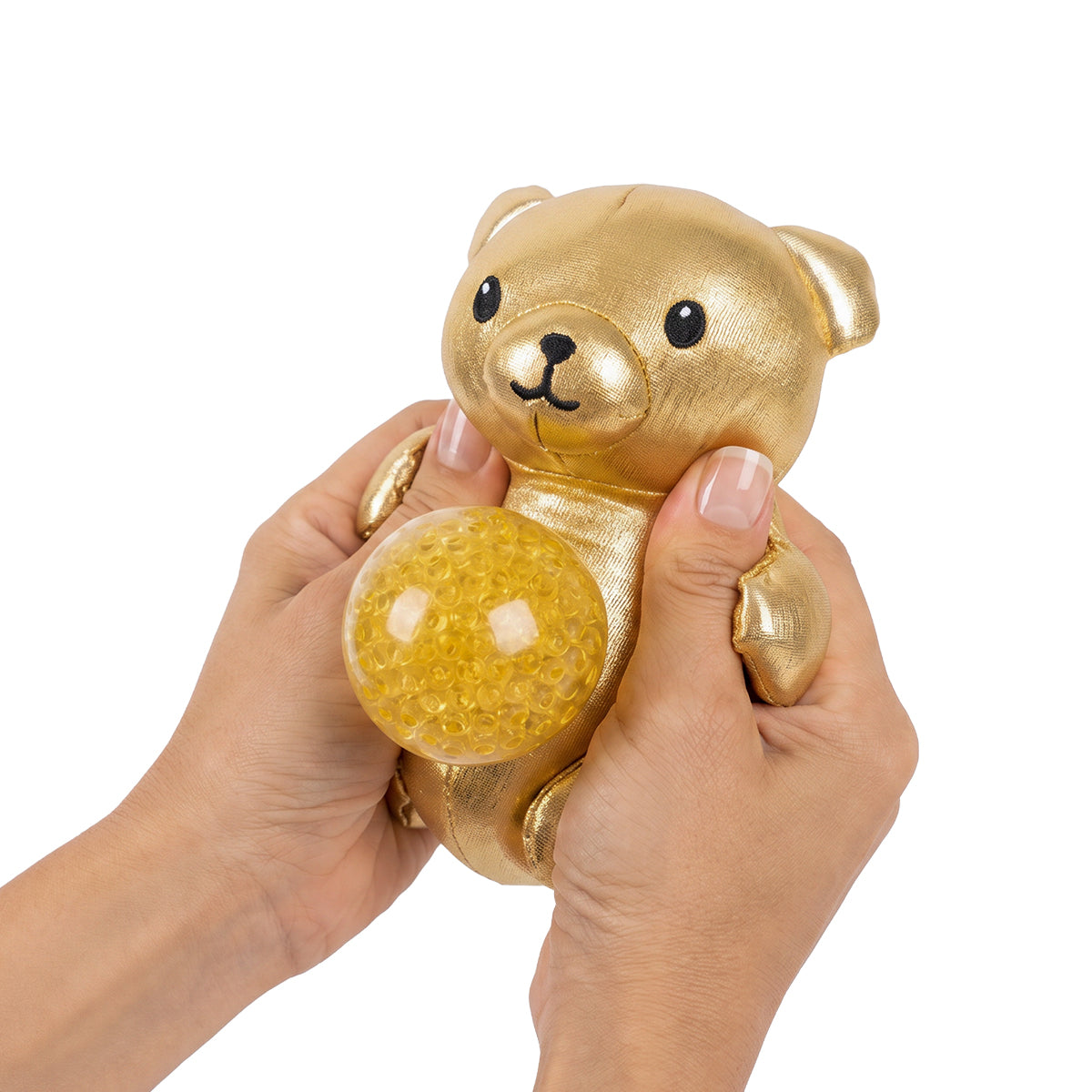 Tummy Bears sensory squeeze toy; pink Tummy Bears squeeze toy; gold Tummy Bears plush squeeze toy; silver Tummy Bears sensory toy; soft plush squeeze toy; tactile plush sensory toy