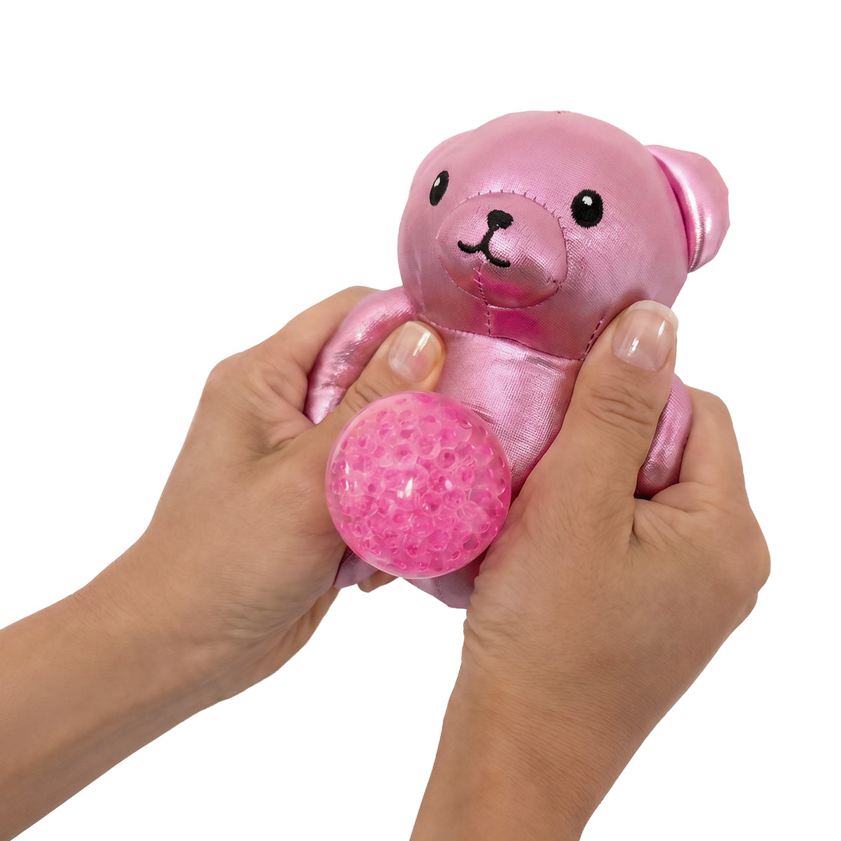 Tummy Bears sensory squeeze toy; pink Tummy Bears squeeze toy; gold Tummy Bears plush squeeze toy; silver Tummy Bears sensory toy; soft plush squeeze toy; tactile plush sensory toy