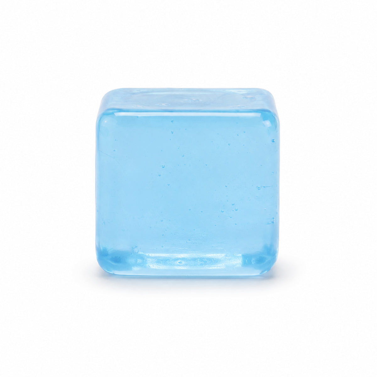 Mega Chill Sensory Cube Toy; blue sensory squeeze cube; anti-stress squeeze cube toy; 8 cm tactile fidget cube; Mega Chill cube for desk fidgeting; sensory squeeze cube for grip play