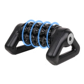 TheraReflex Foot & Body Massage Roller; TheraReflex cordless massage roller; TheraReflex foot massage roller with 36 textured nodes; TheraReflex rechargeable body massage roller; TheraReflex massage roller with five speeds; TheraReflex USB Type-C massage roller; TheraReflex triangular base massage roller; TheraReflex foot and body reflexology roller