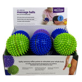 Wholesale Spiky Massage Balls Displayer of 12