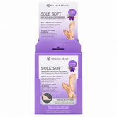 Sole Soft deep exfoliation foot treatment; single-use foot peel treatment socks; exfoliating foot socks with lactic acid; at-home foot peel with glycolic acid; pre-filled foot treatment socks; exfoliating foot-care treatment