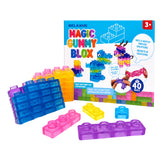 Magic Gummy Blox flexible building blocks Translucent gummy-style building blocks Soft colourful TPR building pieces Magic Gummy Blox creative construction toy Flexible blocks connected into a colourful design Bright translucent building pieces for imaginative play
Soft reusable building blocks for creative designs Magic Gummy Blox pieces for building creatures and vehicles