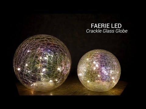 Wholesale Faerie LED Crackle Glass Globe (15 cm & 20 cm)