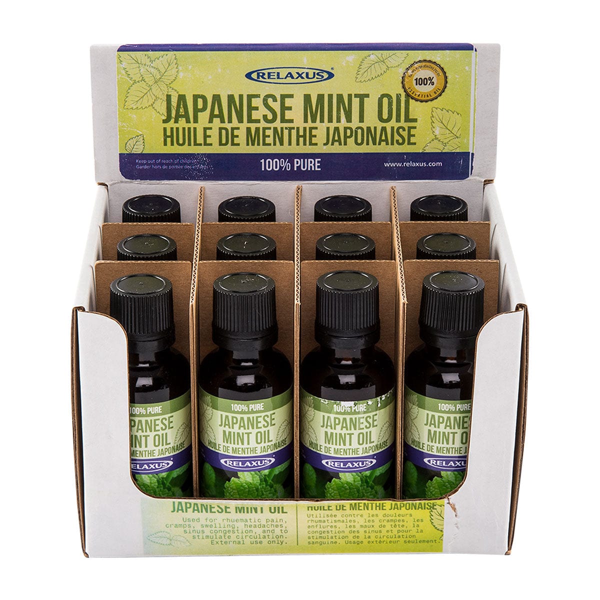 Wholesale Japanese Mint Oil 30 ml Bottles - Displayer of 12