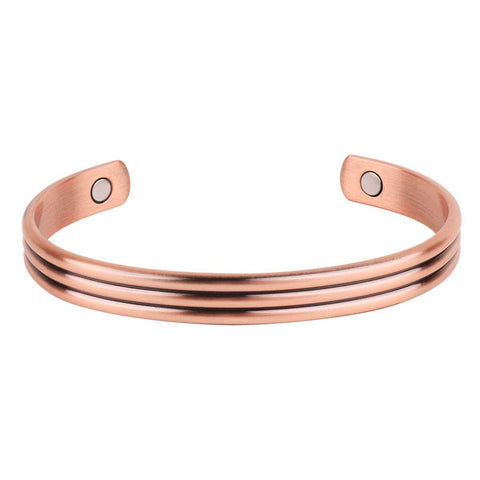 Wholesale Classic Lines Magnetic Copper Bangle Bracelet