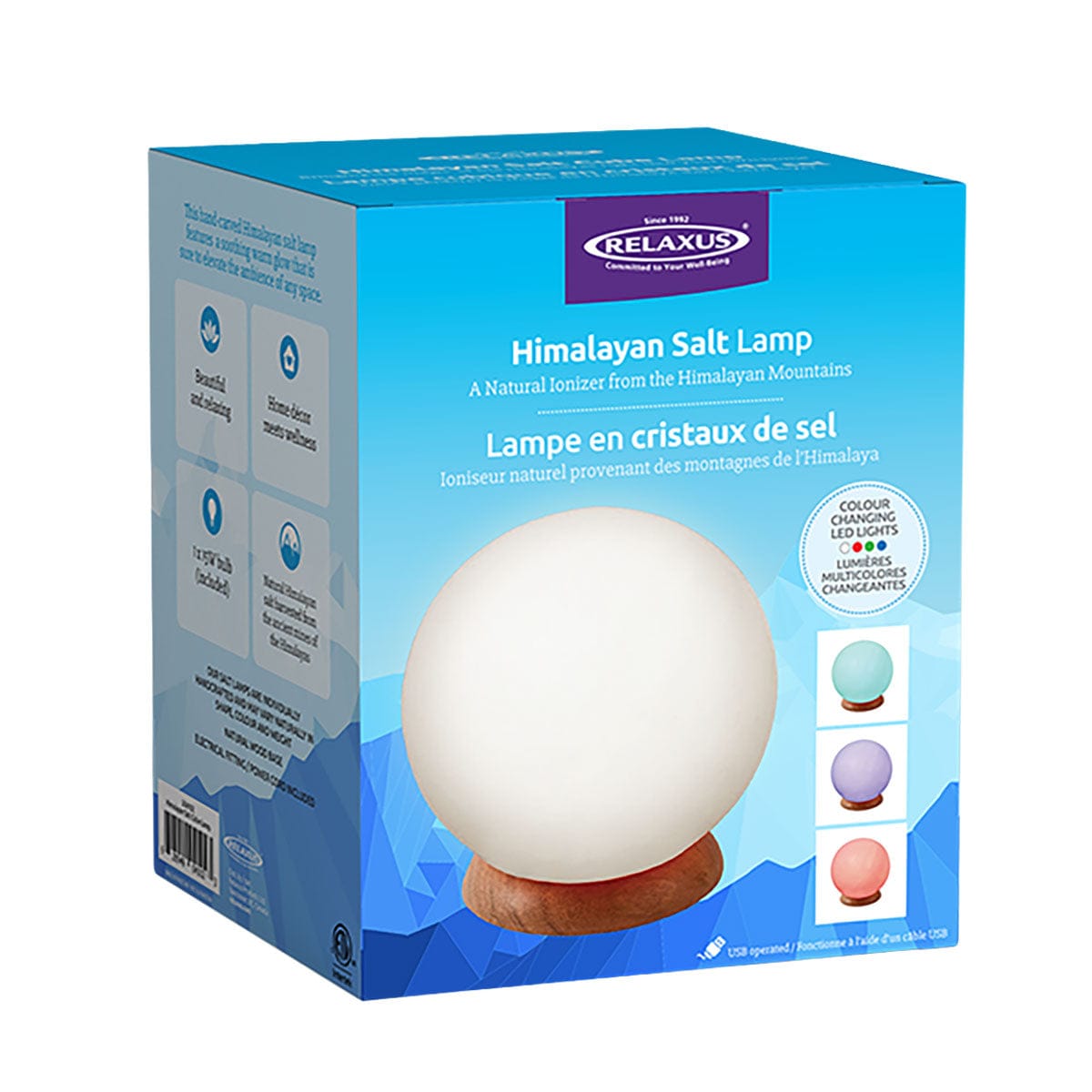 Wholesale Sphere Colour-Changing Mini Himalayan Salt Lamp