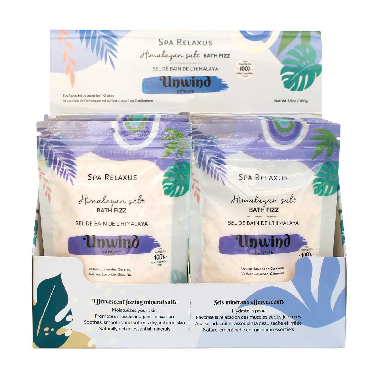 Wholesale Himalayan Salt Bath Fizz  (100 g) - Displayer of 12