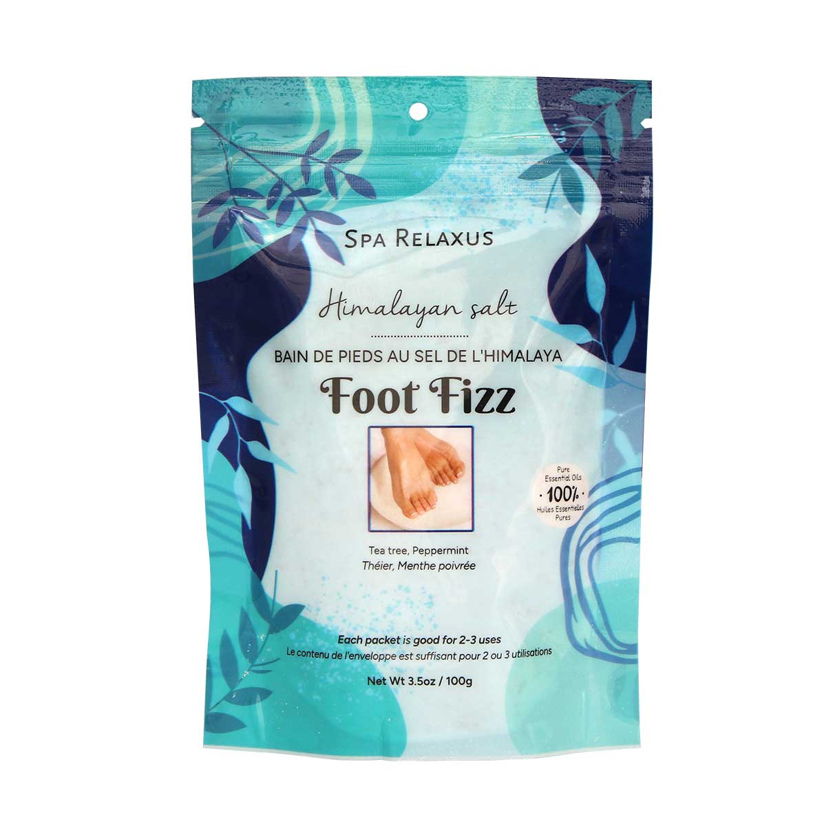 Wholesale Himalayan Salt Foot Fizz  (100 g) - Displayer of 12