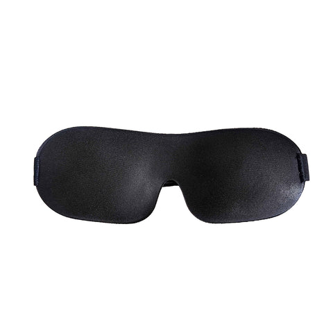 3D Sleep Mask with contoured eye cups; front view of 3D blackout sleep mask; side view showing raised eye cup design; adjustable Velcro strap on 3D Sleep Mask; lightweight polyurethane foam sleep mask; 3D Sleep Mask worn over the eyes; earplugs beside 3D Sleep Mask; contoured sleep mask packed for travel; raised eye cups providing space around lashes