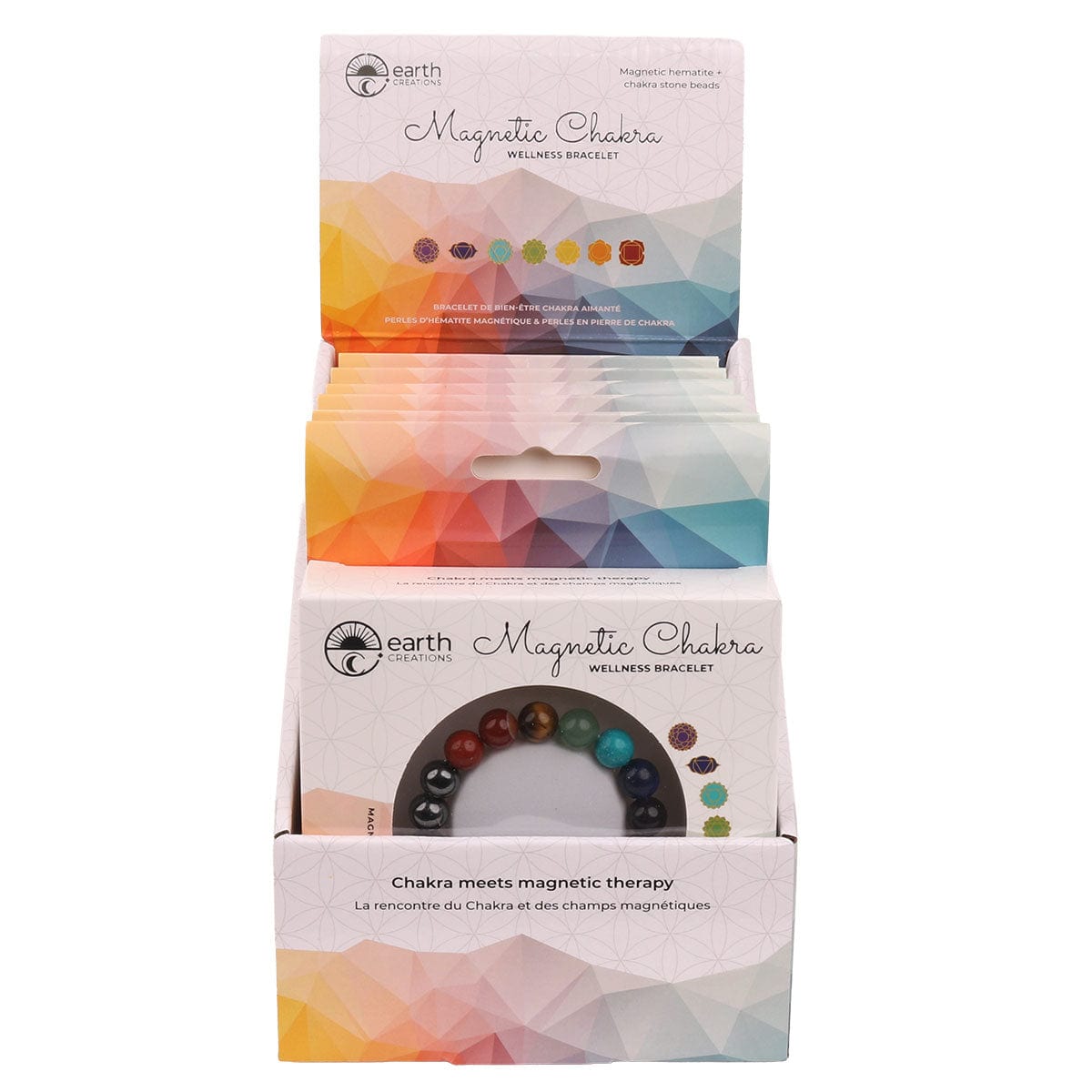 Wholesale Chakra Magnetic Bracelets Displayer of 6