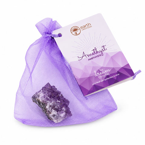 Amethyst crystal set with bag; small Amethyst cluster from Brazil; 3-4 cm Amethyst cluster gift set; Amethyst crystal with storage bag; compact Amethyst cluster for desk or shelf; Brazilian Amethyst crystal set