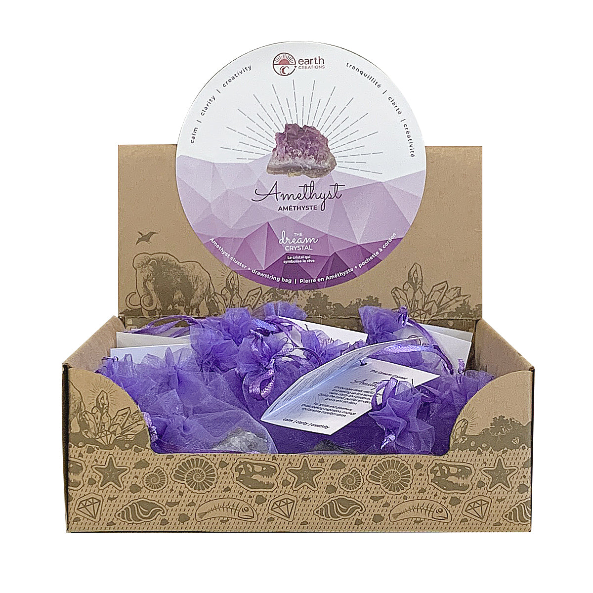Amethyst crystal set with bag; small Amethyst cluster from Brazil; 3-4 cm Amethyst cluster gift set; Amethyst crystal with storage bag; compact Amethyst cluster for desk or shelf; Brazilian Amethyst crystal set