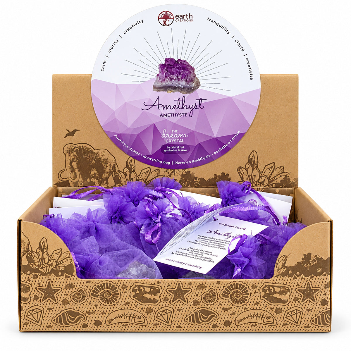 Amethyst crystal set with bag; small Amethyst cluster from Brazil; 3-4 cm Amethyst cluster gift set; Amethyst crystal with storage bag; compact Amethyst cluster for desk or shelf; Brazilian Amethyst crystal set