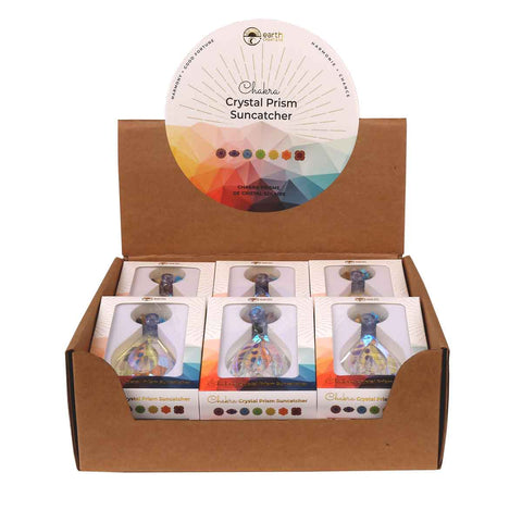 Wholesale Chakra Crystal Prism Suncatcher Displayer of 12