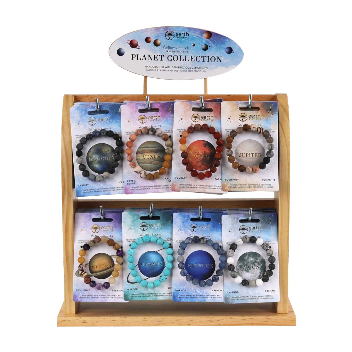 Wholesale Planet Collection Gemstone Bracelets - Displayer of 48