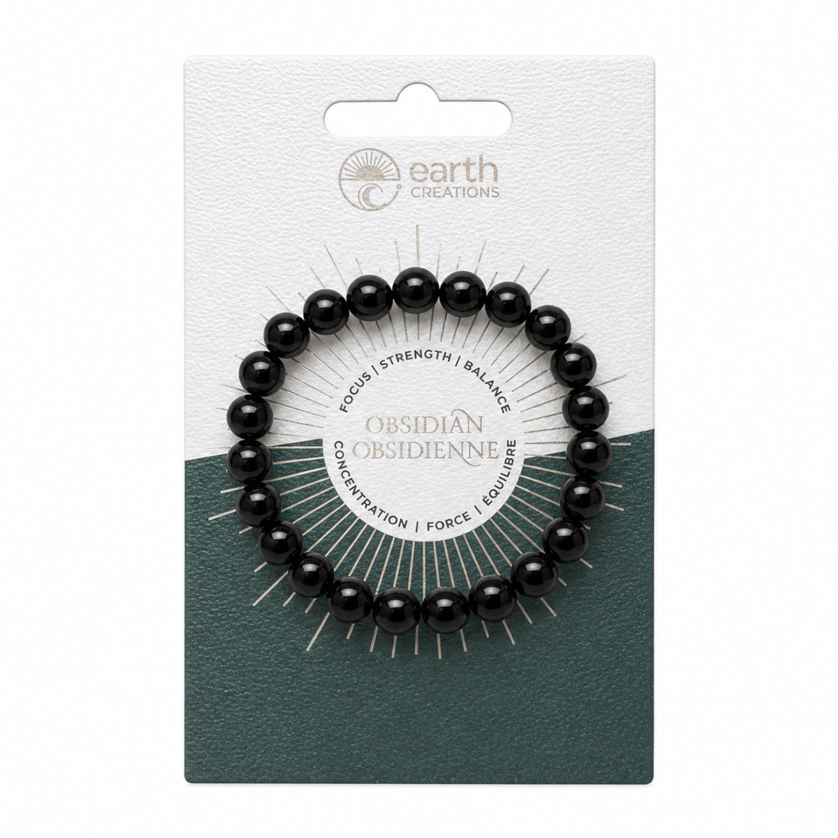 Obsidian gemstone bracelet; black volcanic glass bracelet; natural obsidian jewellery; grounding gemstone bracelet; black stone bead bracelet; obsidian bracelet for everyday wear
