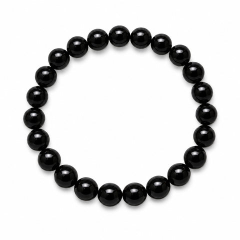 Obsidian gemstone bracelet; black volcanic glass bracelet; natural obsidian jewellery; grounding gemstone bracelet; black stone bead bracelet; obsidian bracelet for everyday wear