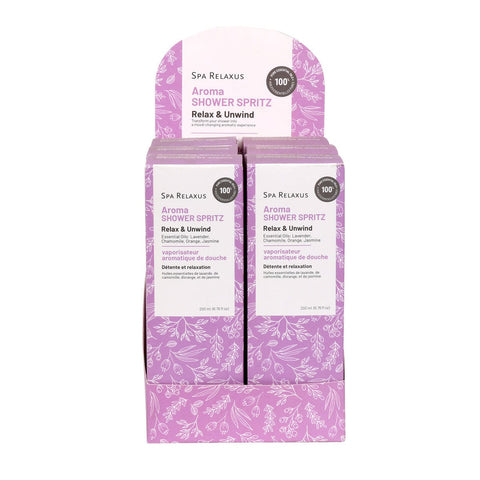 Wholesale Essential Oils Shower Spritz 200 ml Sprays Displayer of 6