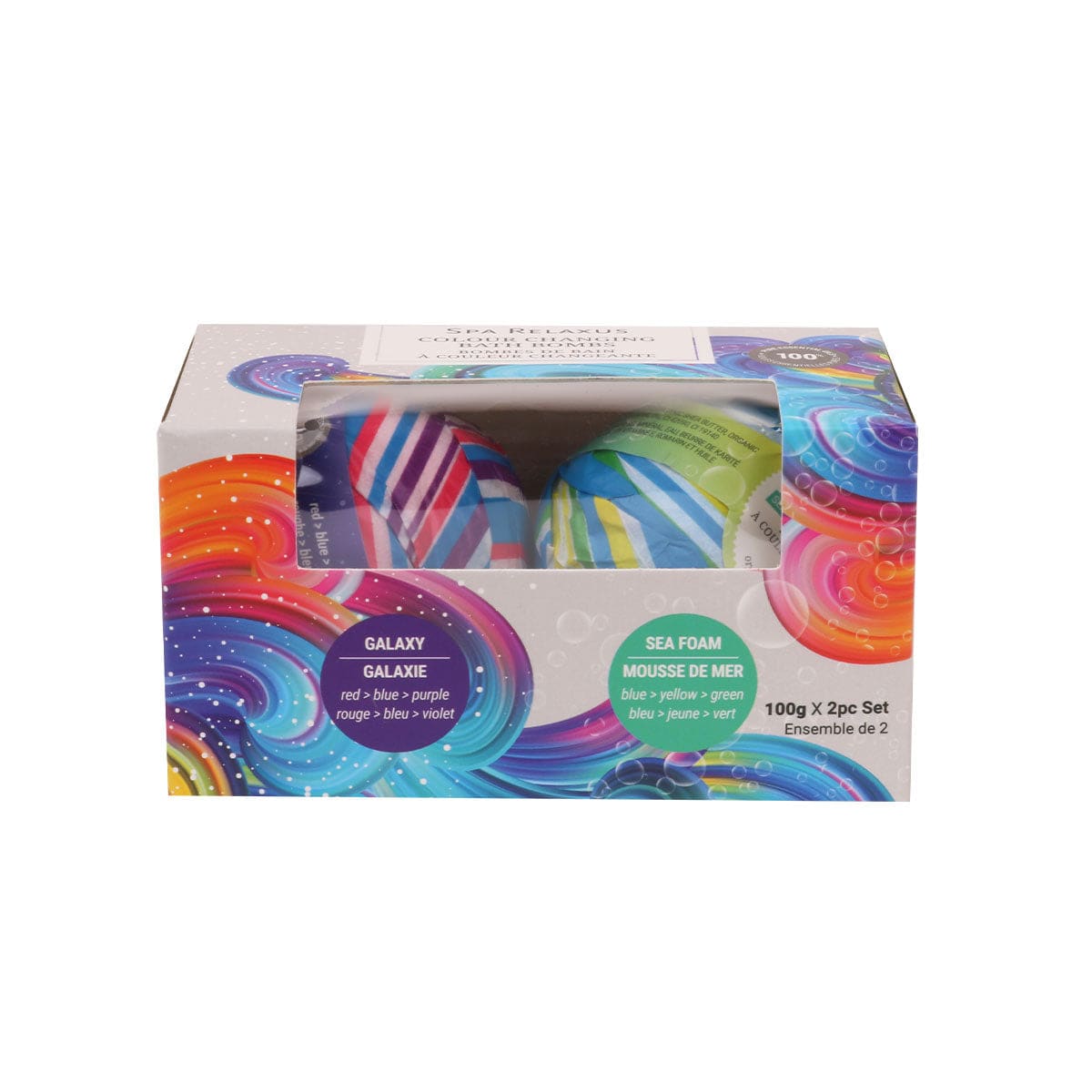 Wholesale Colour-Changing Bath Bombs (2-Piece Gift Set) Displayer of 8