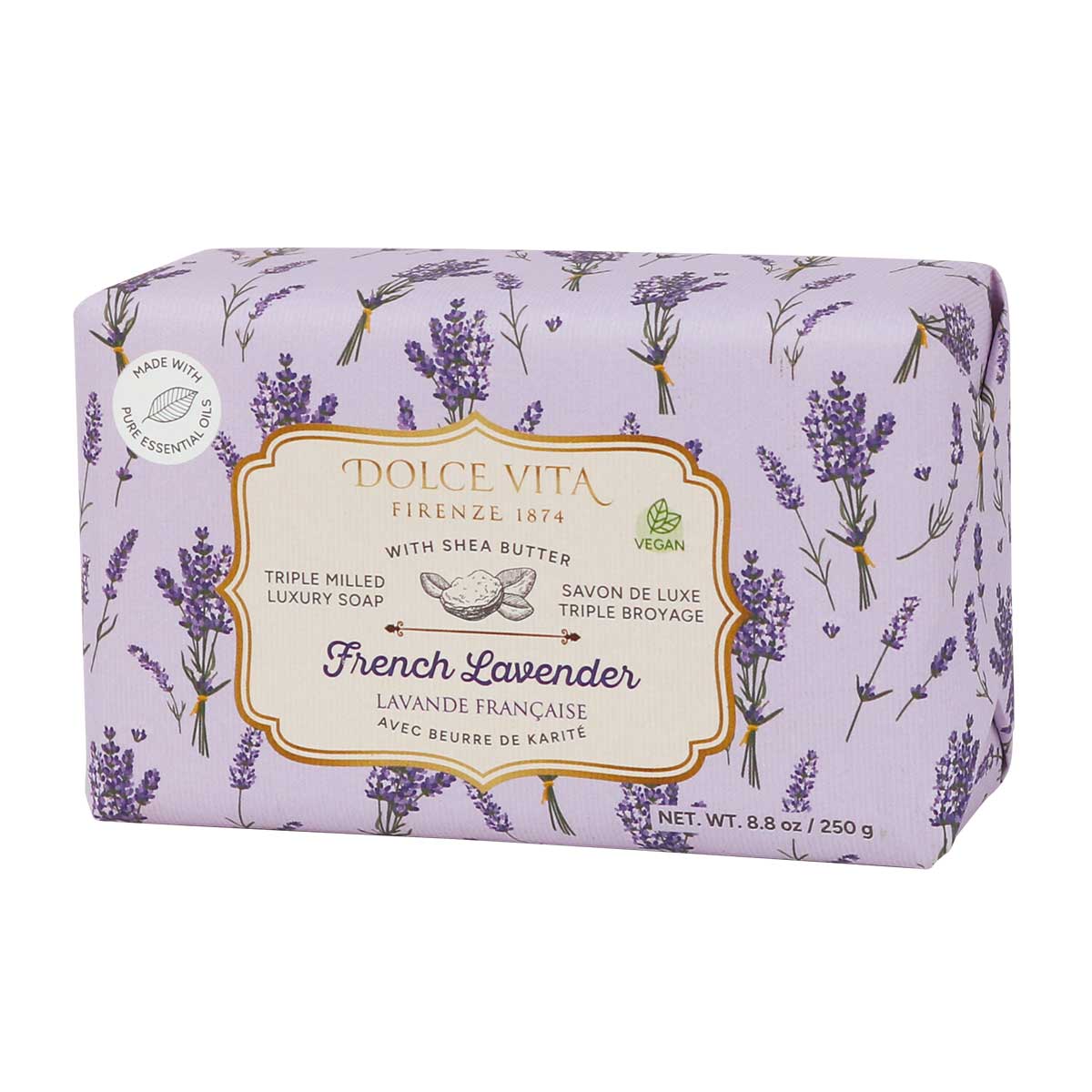 Wholesale Dolce Vita Triple Milled Luxury Soaps with Shea Butter - Displayer of 6