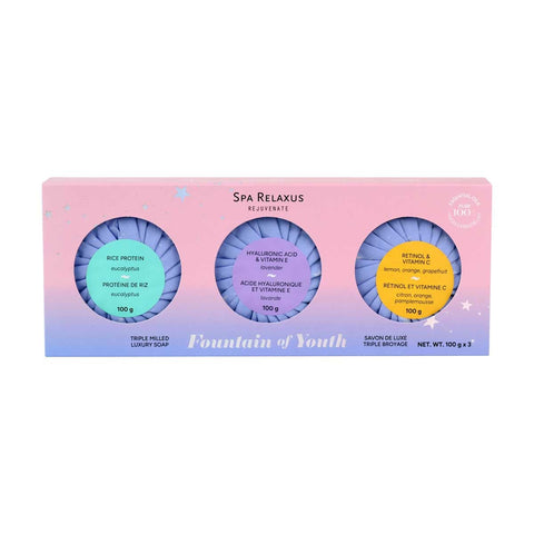 Wholesale Fountain of Youth Triple Milled Soap 3-Piece Gift Set