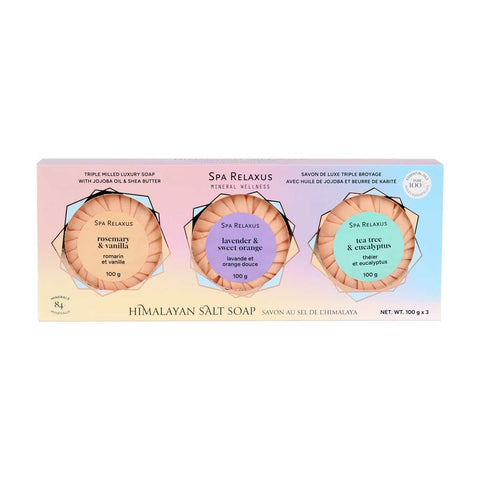 Wholesale Himalayan Salt Triple Milled Soap 3-Piece Gift Set