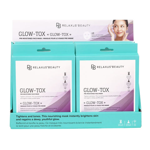 Wholesale Glow Tox Face Masks - Displayer of 12