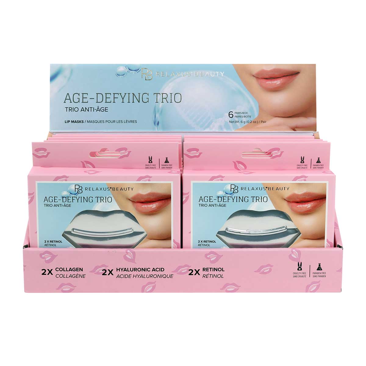 Wholesale - Age-Defying Lip Masks displayer of 12