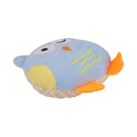 Wholesale Bath Sponge Friends - Owl (Blue/Pink)