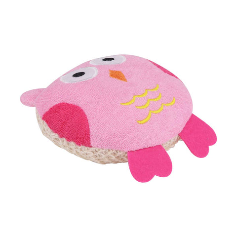 Wholesale Bath Sponge Friends - Owl (Blue/Pink)