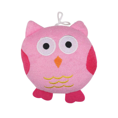 Wholesale Bath Sponge Friends - Owl (Blue/Pink)
