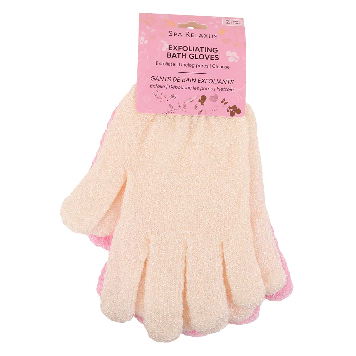 Wholesale Moisturizing Exfoliating Nylon Bath Gloves (2-Pairs)