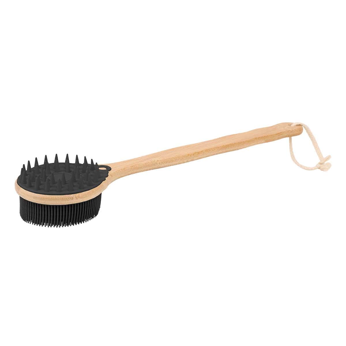 Wholesale Dual-Sided Large Silicone Black Bath Brush