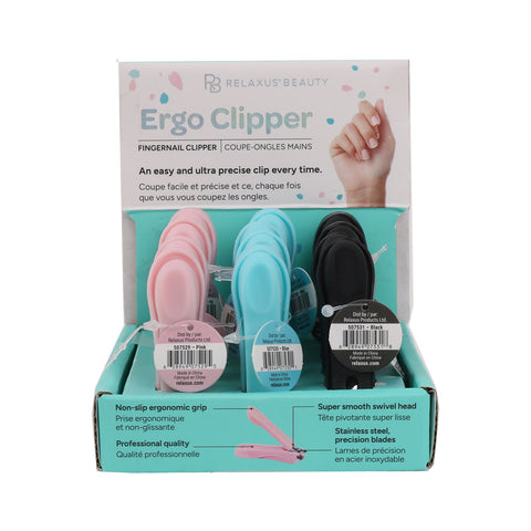 Wholesale Ergo Nail Clippers - Displayer of 12