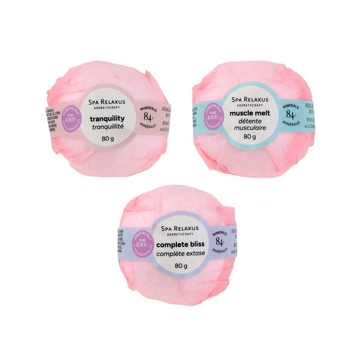 Wholesale Himalayan Salt Bath Bombs 3 Piece Gift Set  (3 x 80 g) - Displayer of 8