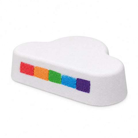 Rainbow Bath Bombs 2-Piece Gift Set
Cloud-shaped rainbow bath bombs
Rainbow bath bomb fizzing in bath water Two-piece cloud bath bomb gift set Lavender and orange rainbow bath bombs Colour-changing cloud bath bomb
Kids rainbow bath bomb set Cloud bath bombs with colourful rainbow effect 