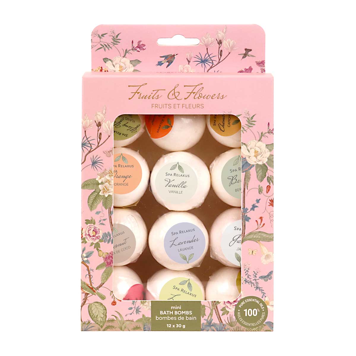 Wholesale Fruits & Flowers Mini Bath Bombs 12-Piece Gift Set