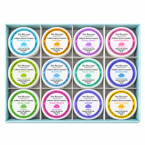 Wellness Shower Steamers 12-piece set Essential oil shower steamer assortment 12 x 30 g shower steamers
Shower steamers with shea and cocoa butter Multi-scent wellness shower steamer set Essential oil shower tablets
Aromatic shower steamer gift set
Wellness shower steamers with twelve blends