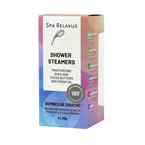 wellness shower steamers with essential oils; aromatherapy shower steamers 6 blends; shower steamer tablets with shea butter and argan oil; essential oil shower tablets gift set; shower steamers for daily aromatherapy; wellness steamers with citrus floral and mint blends 