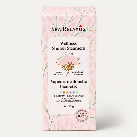 wellness shower steamers with essential oils; aromatherapy shower steamers 6 blends; shower steamer tablets with shea butter and argan oil; essential oil shower tablets gift set; shower steamers for daily aromatherapy; wellness steamers with citrus floral and mint blends